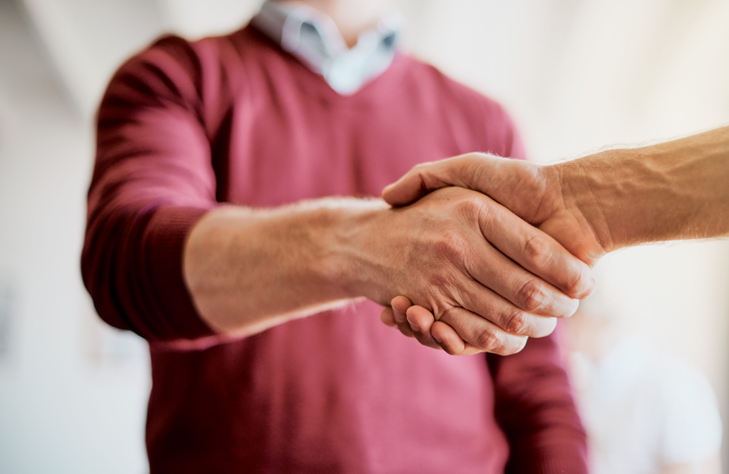 Handshake with a satisfied customer